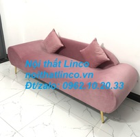 11 Bộ ghế sofa băng văng thuyền hồng hường cánh sen   Nội thất Linco HCM