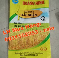 4 Bao pp dệt chuyên đựng gạo, đựng lúa giống in trục đồng ghép màng OPP