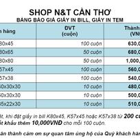 2 Giấy in bill nhiệt K80 K57 giá tốt Cần Thơ