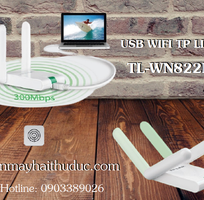 2 USB thu Wifi TP-Link TL-WN822N xài cho PC và Laptop đều được