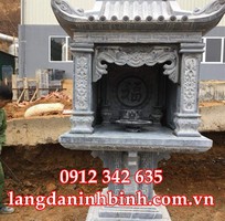 Mẫu bàn thờ ngoài trời - cây hương đá đẹp