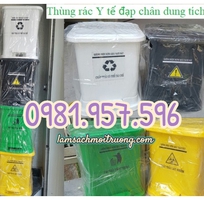 Thùng rác đạp chân, thùng rác bệnh viện 15L, thùng rác Y tế