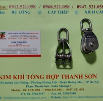 6 Kim khí Thanh Sơn có Móc cẩu inox 304 tải trọng 200 kg,300 kg,500 kg,ròng rọc đôi inox D20,cáp inox.