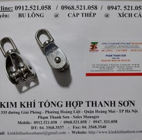 4 Kim khí Thanh Sơn có Móc cẩu inox 304 tải trọng 200 kg,300 kg,500 kg,ròng rọc đôi inox D20,cáp inox.