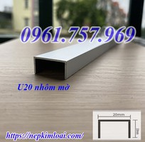 1 Nẹp nhôm chữ U, nẹp nhôm chữ U20mm, nẹp U nhôm