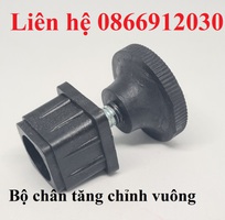 1 Chân tăng chỉnh nhựa M8, chân tăng đế cao su ren ốc 8