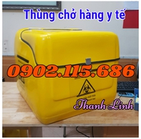 Thùng chở hàng y tế, thùng đựng vật tư y tế , thùng đựng chất thải y tế sau xe máy, thùng thu gom ch