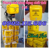 1 Thùng chở hàng y tế, thùng đựng vật tư y tế , thùng đựng chất thải y tế sau xe máy, thùng thu gom ch