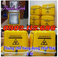 2 Thùng chở hàng y tế, thùng đựng vật tư y tế , thùng đựng chất thải y tế sau xe máy, thùng thu gom ch