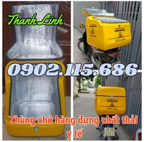 3 Thùng chở hàng y tế, thùng đựng vật tư y tế , thùng đựng chất thải y tế sau xe máy, thùng thu gom ch