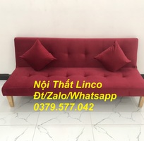 4 Bộ bàn ghế sofa bed giường màu đỏ đô nhung giá rẻ Kiên Giang