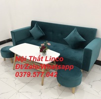 11 Bộ bàn ghế sofa băng giường màu xanh cổ vịt giá rẻ Nội Thất Linco Tây Ninh
