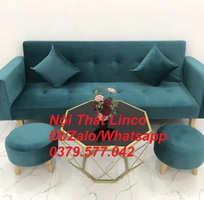 13 Bộ bàn ghế sofa băng giường màu xanh cổ vịt giá rẻ Nội Thất Linco Tây Ninh