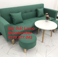 3 Bộ bàn ghế sofa băng giường màu xanh ngọc giá rẻ Nội Thất Linco Bến Tre