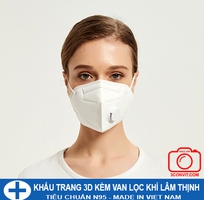 10 Hộp 10 khẩu trang 3D kèm van lọc khí Lâm Thịnh tiêu chuẩn N95