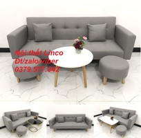 1 Bộ bàn ghế sofa băng giường màu xám ghi trắng giá rẻ Nội Thất Linco Đà Nẵng