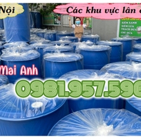 3 Phuy nhựa đã qua sử dụng, phuy nhựa 200L cũ, phuy nhựa nắp kín