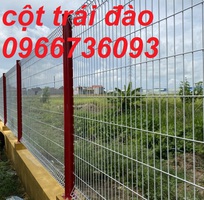 Hàng rào lưới thép cột trái đào sơn tĩnh điện