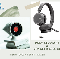 Họp trực tuyến cá nhân Poly Studio P5   Voyager 4220 UC