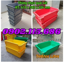 1 Thùng nhựa đặc, sóng nhựa quai sắt, thùng nhựa A2, sóng nhựa quai sắt, thùng nhựa đựng link kiện, só