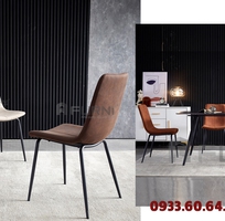 Ghế bàn ăn đẹp hiện đại nệm da hcm modern dining chair LUX 21A-P
