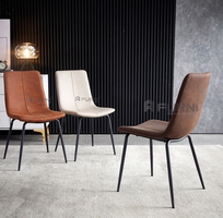 4 Ghế bàn ăn đẹp hiện đại nệm da hcm modern dining chair LUX 21A-P