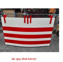 Thanh lý Quầy lễ tân 50cm 1m6 màu trắng phối đỏ