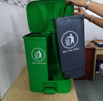 Bán thùng rác nhựa 40L đạp chân 2 ngăn HDPE giá tốt
