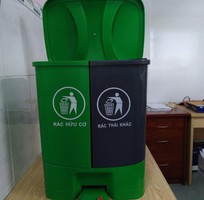 1 Bán thùng rác nhựa 40L đạp chân 2 ngăn HDPE giá tốt