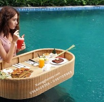 11 Khay nổi hồ bơi, khay đồ ăn nổi bể bơi cho khách sạn, villa, resort