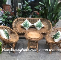 6 Bàn ghế sen mây tự nhiên