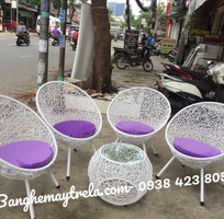 4 Bàn ghế mây nhựa ban công