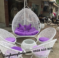 6 Bàn ghế mây nhựa ban công