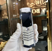 Vertu pure white aligator chính hãng