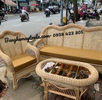 7 Bàn ghế salon mây tre đan phòng khách