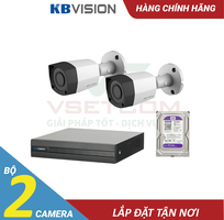 Lắp đặt bộ 2 camera và đầu ghi Kbvision Lắp đặt bộ 2 camera và đầu ghi Kbvision CCTV-CCTV-KX A1003C4