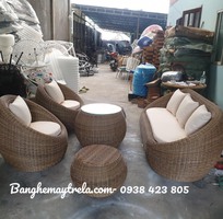 3 Sofa mây nhựa ngồi ngoài trời