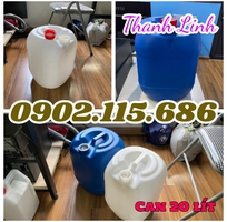 Can nhựa 20 lít, can nhựa 20 lít màu trắng, can 20 lít xanh, can nhựa đựng hóa chất, can đựng dun