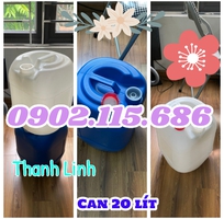 3 Can nhựa 20 lít, can nhựa 20 lít màu trắng, can 20 lít xanh, can nhựa đựng hóa chất, can đựng dun