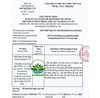 2 Chứng nhận Bộ y tế cloramin b 25, bột khử khuẩn chloramine clorabee HCCB Việt Nam Thùng 25 kg