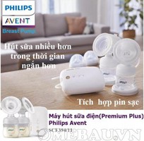 2 Máy hút sữa Philips Avent đôi Eureka Plus mẫu mới CÓ PIN SẠC SCF 394/​11