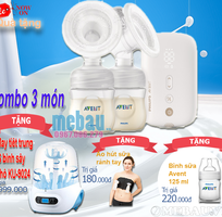 1 Máy hút sữa Philips Avent đôi Eureka Plus mẫu mới CÓ PIN SẠC SCF 394/​11