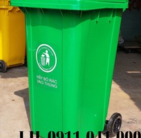 Bán thùng rác công cộng 120lit 240lit, thùng rác inox giá rẻ