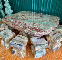 Bán các loại bàn ghế từ đá ngọc serpentine , canxit Suối Giàng   Văn Chấn   Yên Bái