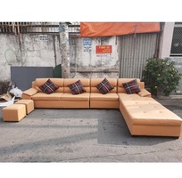 Bán rẻ bộ sofa góc L bọc simili 2m3x3m7 tồn kho Bán rẻ bộ sofa góc L bọc simili 2m3x3m7 tồn kho