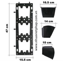 3 Modul vườn tường đứng Nhựa Việt Pháp