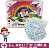 Hộp 50 chiếc khẩu trang y tế 4 lớp trẻ em Bảo Linh
