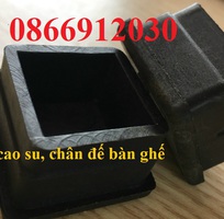 4 Nút cao su tròn gắn chân bàn ghế, ống inox