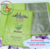 2 Chuyên sản xuất cuốn menu da cho nhà hàng, may bìa menu nhà hàng, bìa menu nhựa giá rẻ