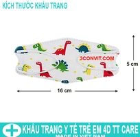 2 Túi 10 chiếc khẩu trang trẻ em 4D TT Care tiêu chuẩn KF94